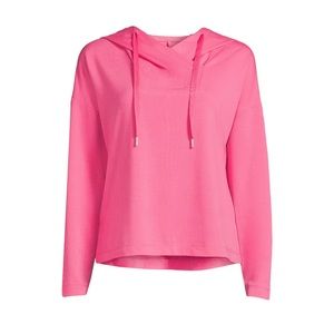 AVIA Womens Hoodie Size Small 4-6 Pink Side Slits New